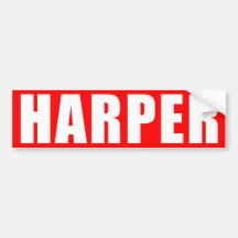 Red Harper Sticker Bumper Stickers