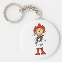 Red Hat Cowgirl Tshirts and Gifts Key Chain
