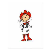 Red Hat Cowgirl Tshirts and Gifts Post Card