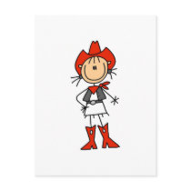 Red Hat Cowgirl Tshirts and Gifts Post Card