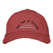 Red Hat of Courage I survived Hallowthankmas Embroidered Baseball Caps
