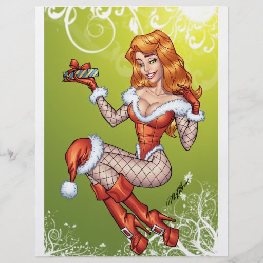 Red Head Ms Claus, Santa's wife by Al Rio Custom Flyer