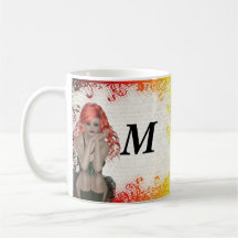 Red headed goth girl coffee mug