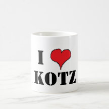 RED HEART 1, I, KOTZ COFFEE MUG