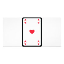 red heart ace icon photo cards