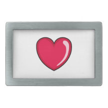 Red Heart Belt Buckle