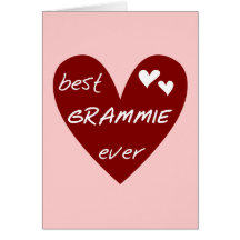 Red Heart Best Grammie Ever T-shirts and Gifts Cards