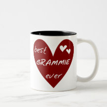 Red Heart Best Grammie Ever T-shirts and Gifts Mug