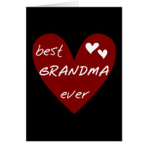 Red Heart Best Grandma Ever T-shirts and Gifts Greeting Card