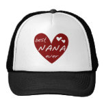 Red Heart Best Nana Ever T-shirts and Gifts Mesh Hats