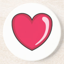 Red Heart Beverage Coasters