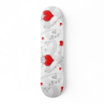 Red Heart Design Skateboard