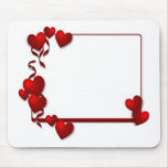 red heart frame - customizable mouse mats