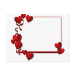 red heart frame - customizable postcards