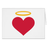 Red heart halo card