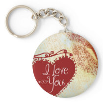 Red Heart I Love You, Valentine's Day Keychain
