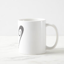 Red Heart in Black Heart Coffee Mug
