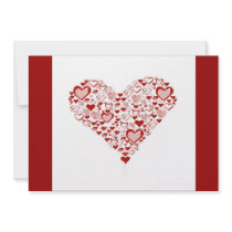red heart, invitations