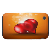 Red Heart iPhone Case Tough iPhone 3 Covers