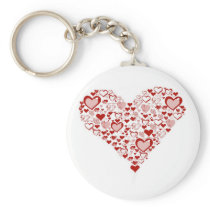 red heart porte-clé
