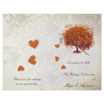 Red Heart Leaf Tree Wedding Program flyers
