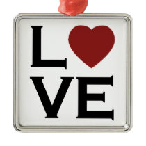 Red Heart Love Ornament