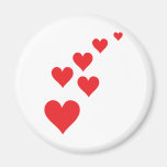 Red Heart Love Rain - Valentine�s Day Fridge Magnets