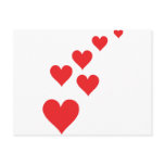 Red Heart Love Rain - Valentine�s Day postcards
