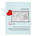 Red Heart Love Save The Date Photo invitations