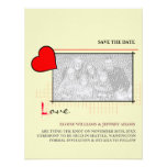 Red Heart Love Save The Date Photo invitations
