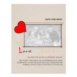 Red Heart Love Save The Date Photo invitations