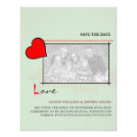 Red Heart Love Save The Date Photo invitations