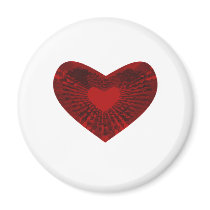 red heart magnet