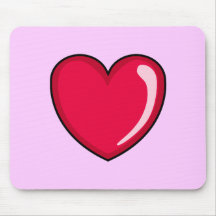 Red Heart Mousepad