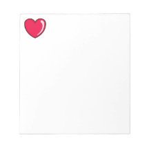Red Heart Memo Notepad