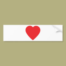 red heart one bumper stickers