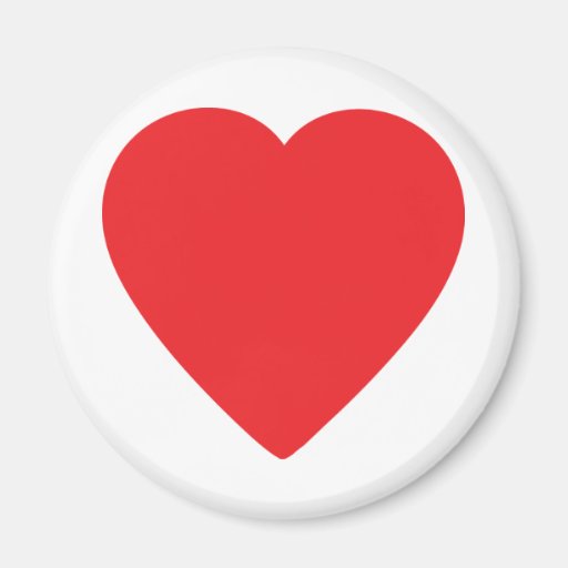 red heart one fridge magnet