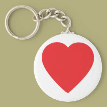 red heart one keychains