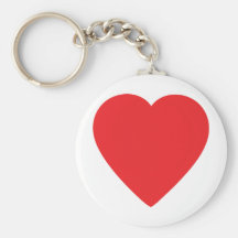 red heart one key chain