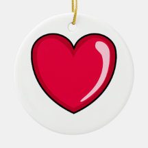 Red Heart Ornaments