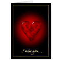 Red Heart Painted Glass Card