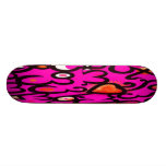 Red Heart Pattern in Pink Skate Deck