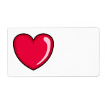 Red Heart Personalised Shipping Label