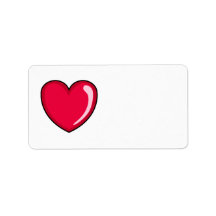 Red Heart Personalized Address Label