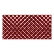 Red heart polka dots personalized photo card
