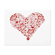red heart carte postale