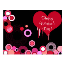 Red heart postcard