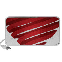 Red heart ribbon mini speakers