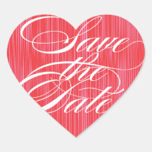 Red Heart  |  Save the Date Envelope Seal Heart Sticker