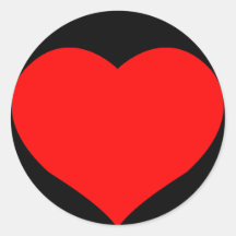 red heart sticker